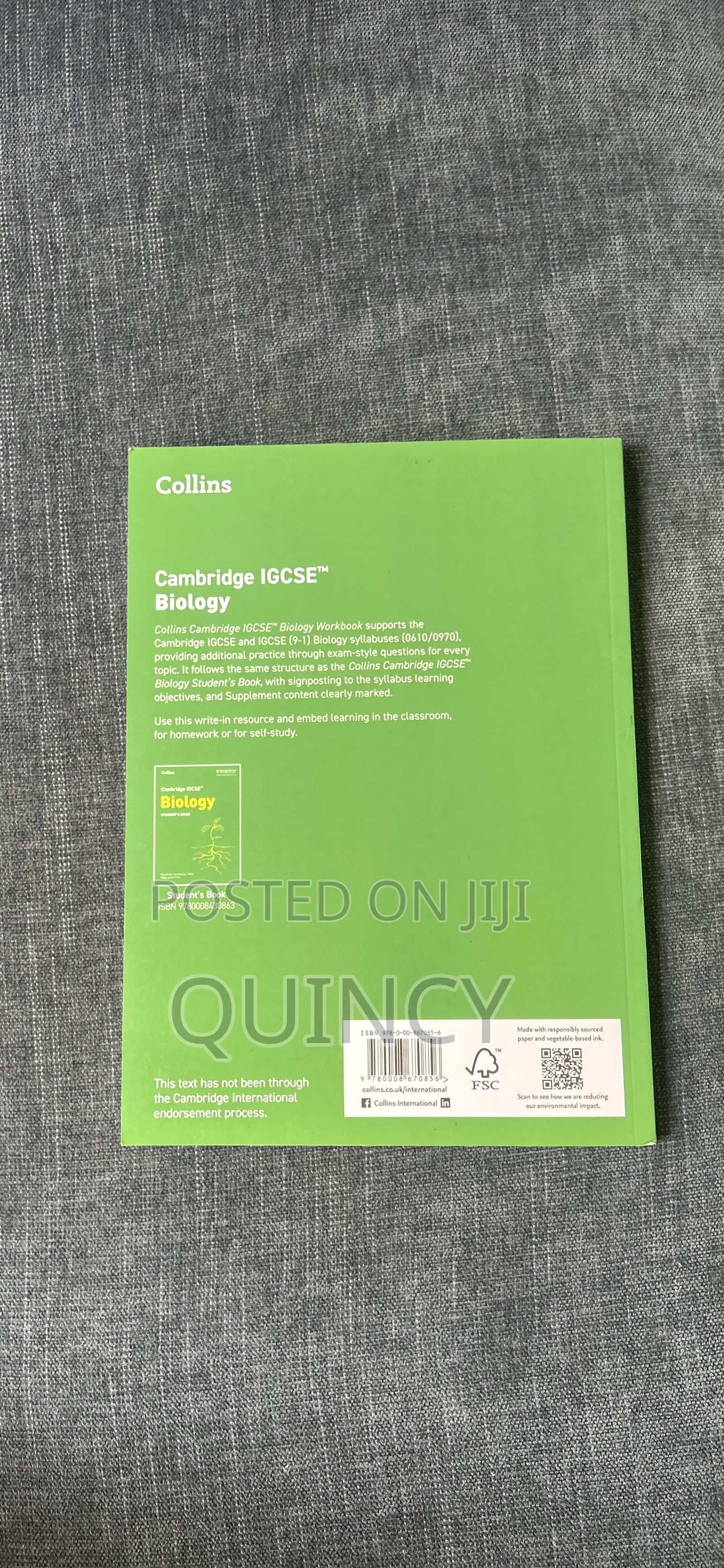 Collins Cambridge Igcse Biology Workbook