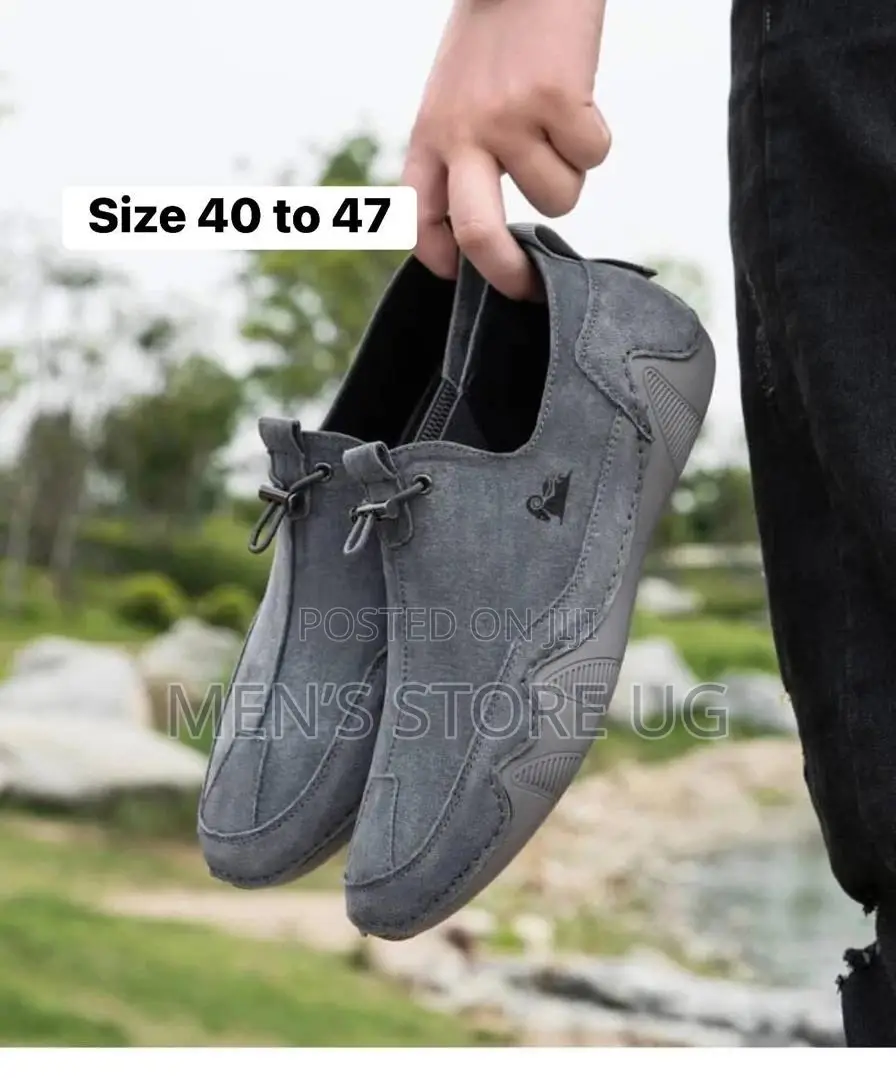 Men’S Classic Genuine Authentic Leather Simple Easy Shoes