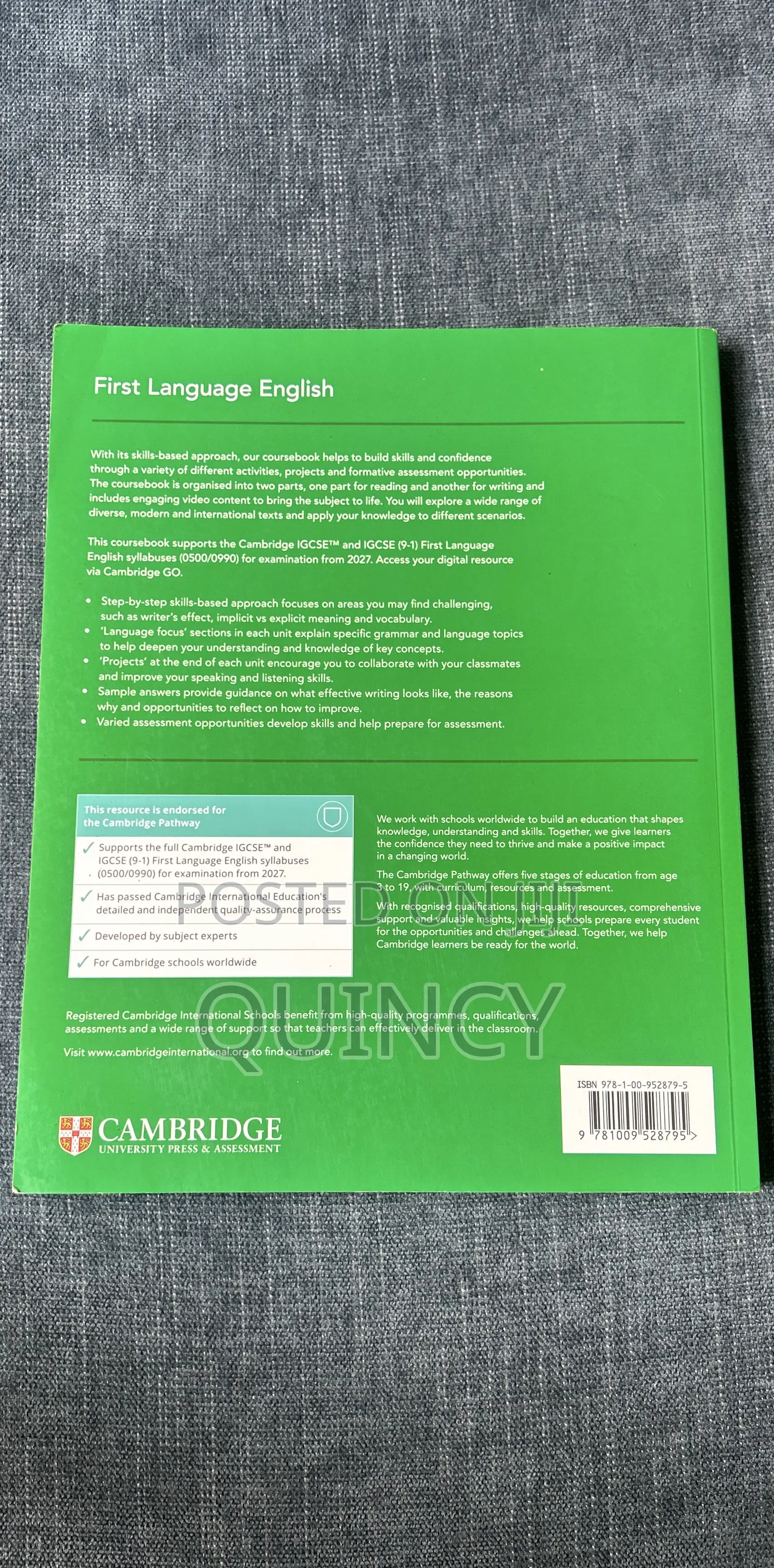 Cambridge Igcse First Language English Book