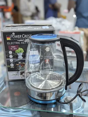 Power Crest Glass Electric Kettle 2.5l With Blue Led