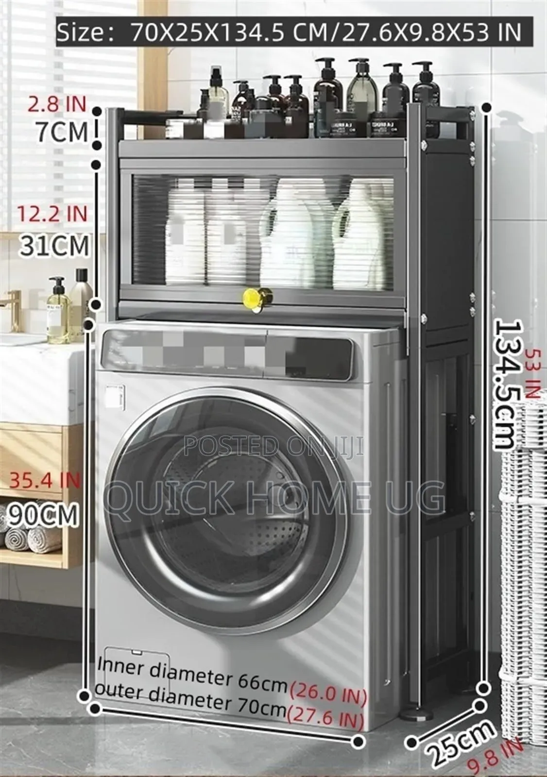 Washing Machine Rack, Heavy Duty Washing Machine Storage