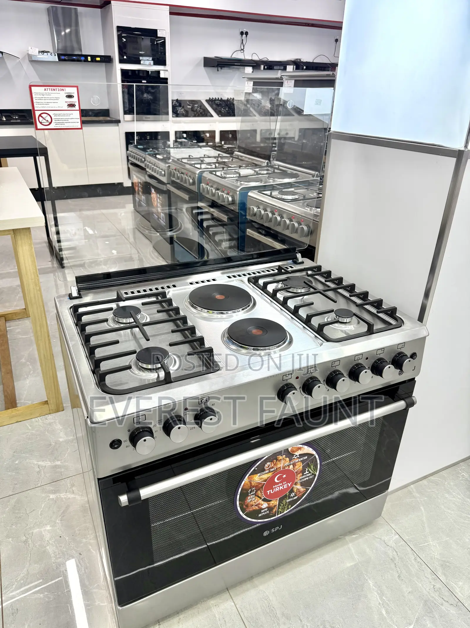 SPJ Cooker 90by 60 2 Gas 4 Electiv With Electric Oven