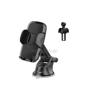 360 Rotateble Car Mobile Phone Holder for All Phones - Black