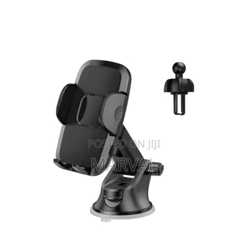 360 Rotateble Car Mobile Phone Holder for All Phones - Black