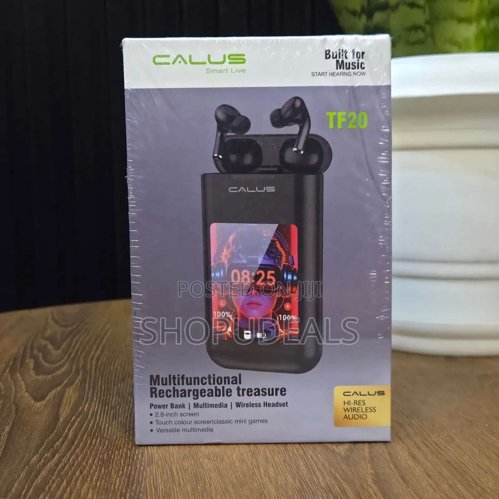 Calus Tf20 3-in-1 Wireless Earbuds + Power Bank + Multimedia Player.