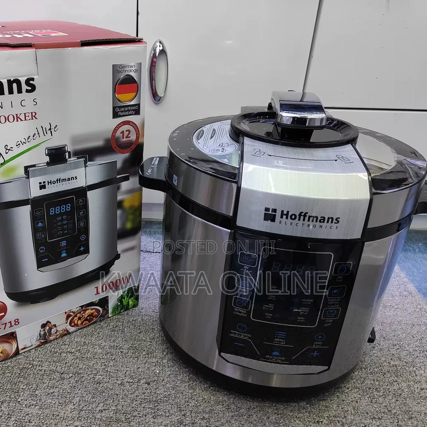 14in1 Hoffmans 6l Electric Pressure Cooker Deep Fryer With Basket, Pot