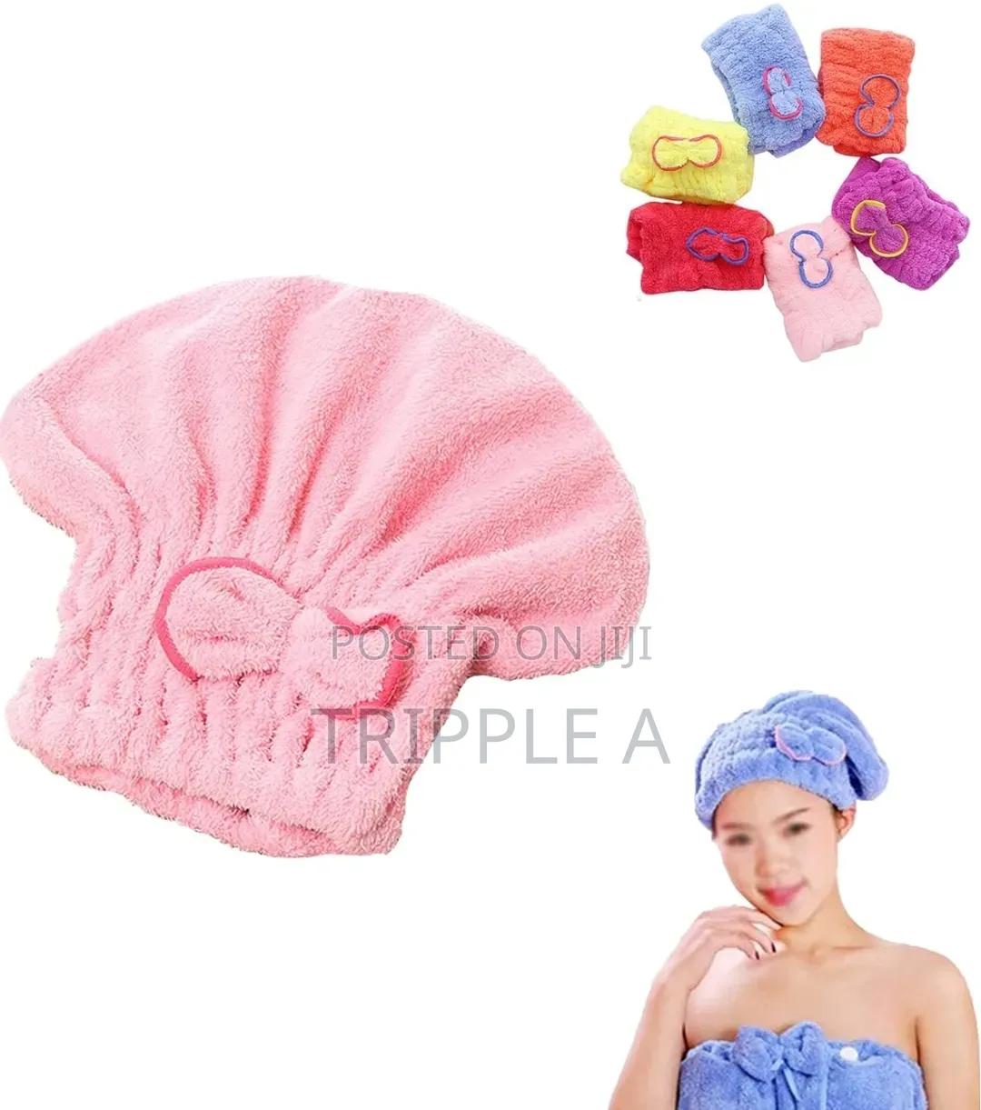 Microfiber Hair Quick Drying Towel Bath Wrap Shower Cap