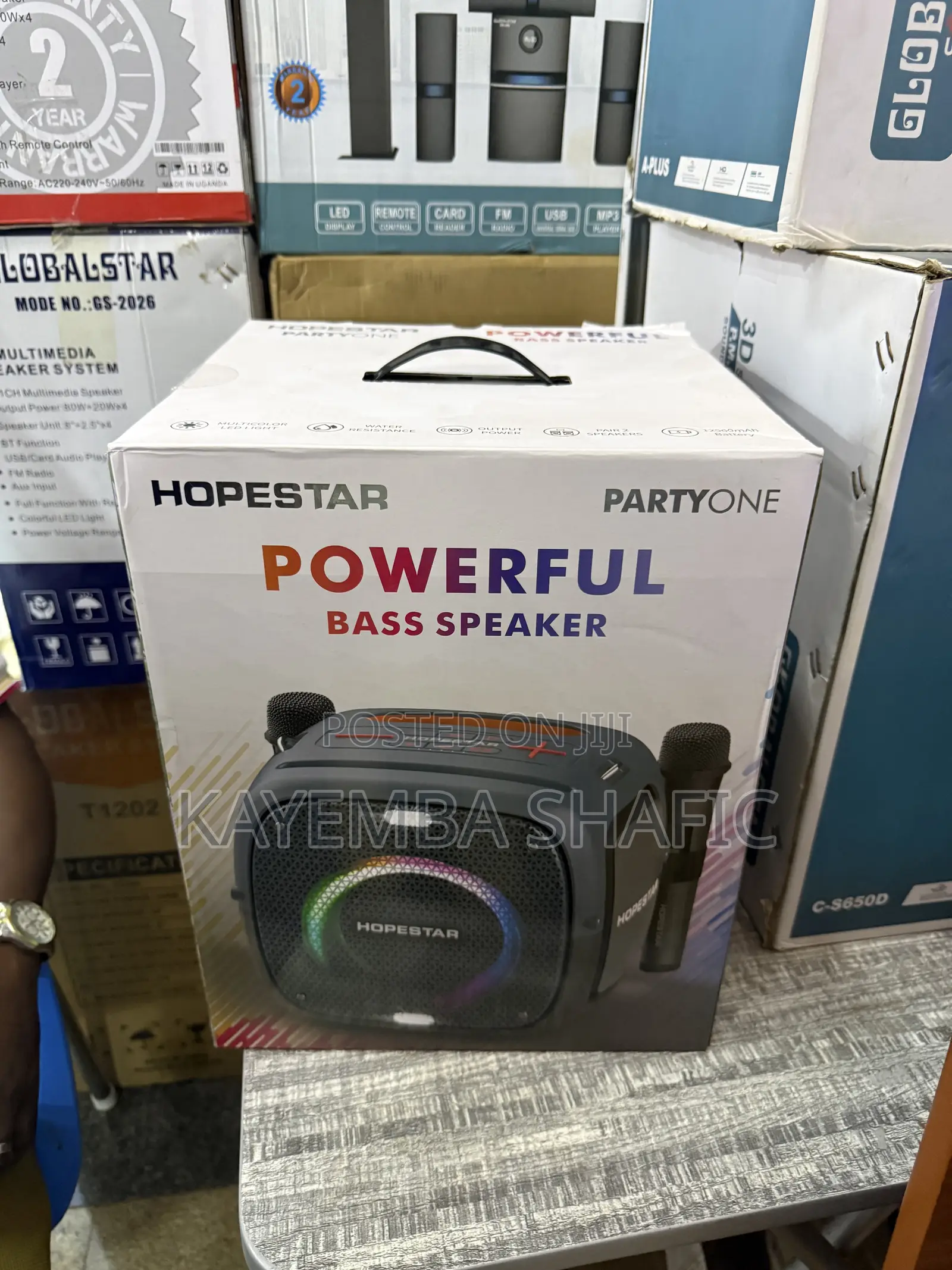 Hopestar Party One 80w RGB Wireless Bluetooth Speaker With 2 Mics