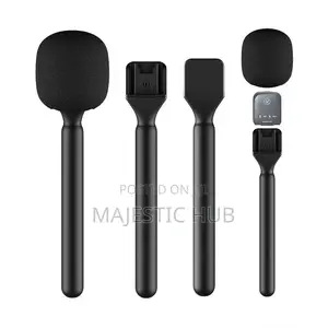 Wireless Lavalier Microphone Interview Handle – Handheld Mic Adapter