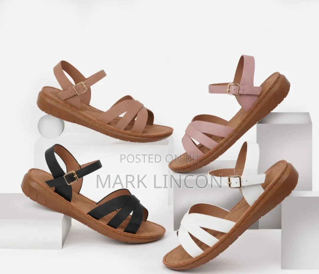 Women's Cross-Strap Comfort Flat Sandals