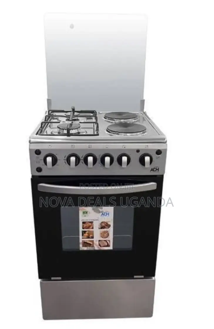 Adh 50x50cm Standing Cooker 2gas Burners 2electric Hotplate-Silver