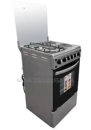 Adh 50x50cm Standing Cooker 2gas Burners 2electric Hotplate-Silver