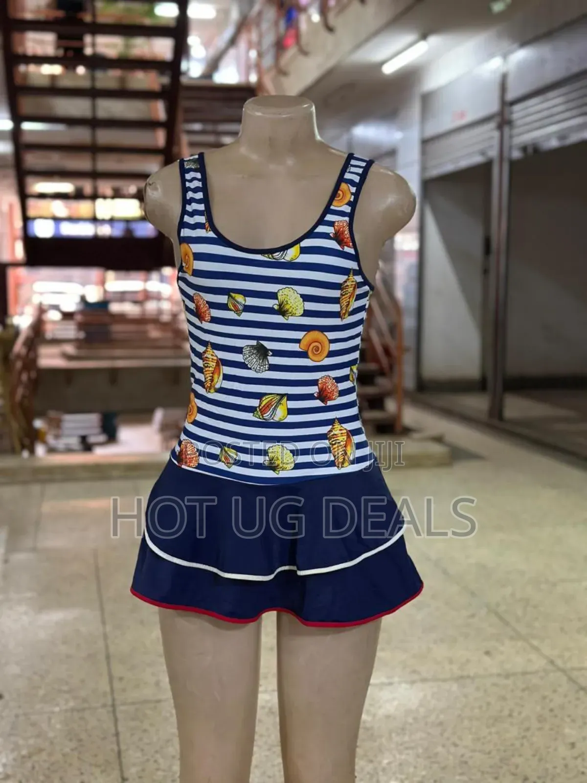 Girls One-Piece Swim Dress Swimwear- Print Designs May Vary