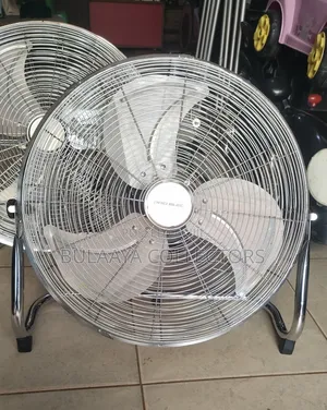 Uk Used Pro Elec High-Velocity Chrome Gym Floor Fan.