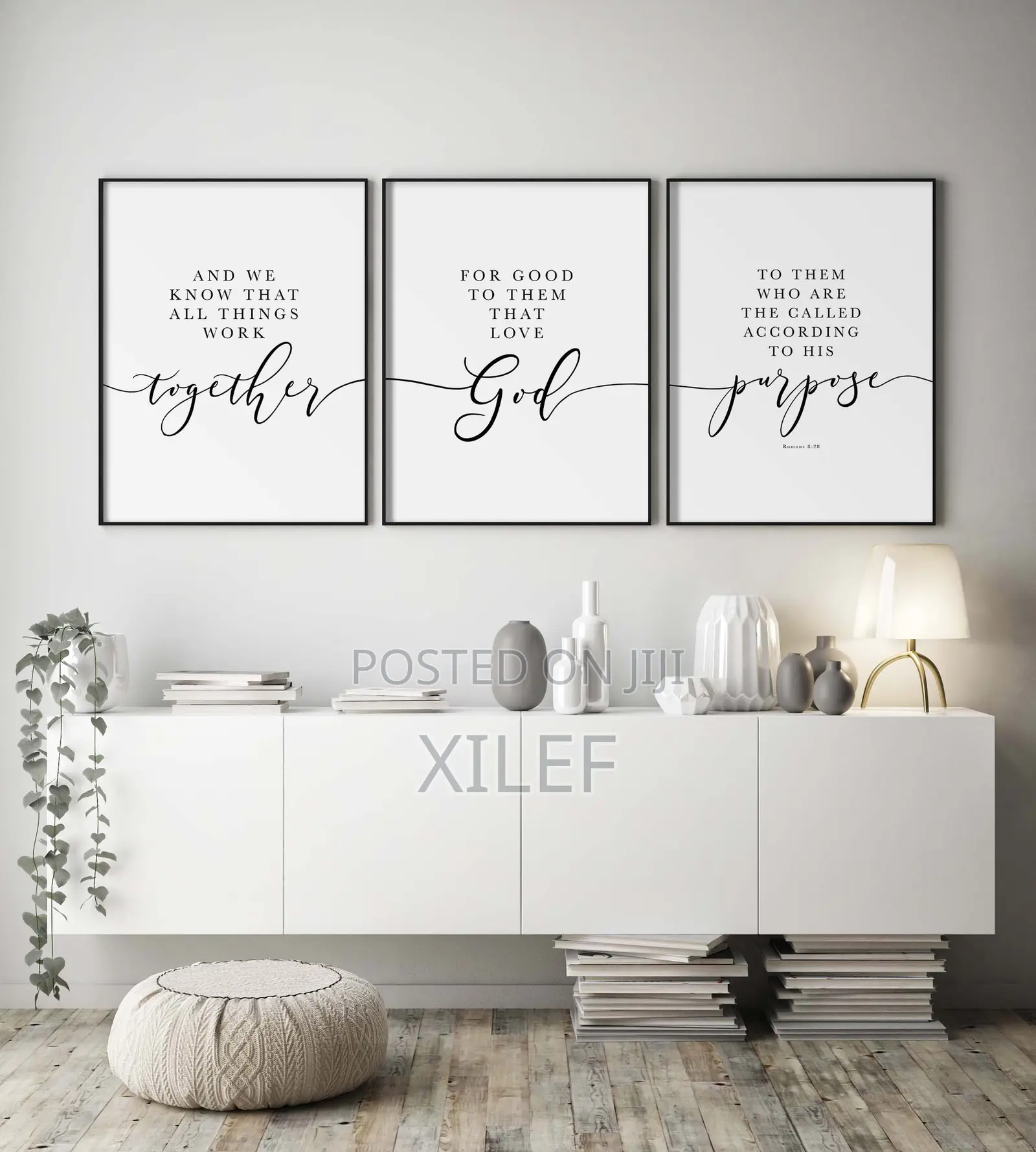 Trio Bible Verse Wall Art for Christians — All Glory to God