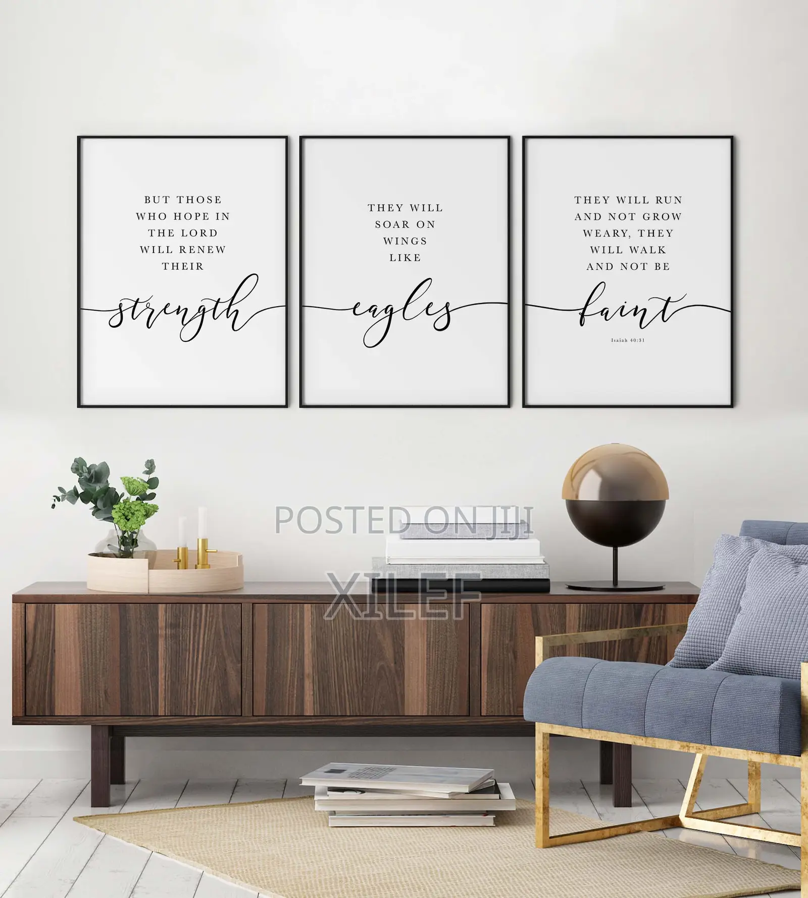 Trio Bible Verse Wall Art for Christians — All Glory to God