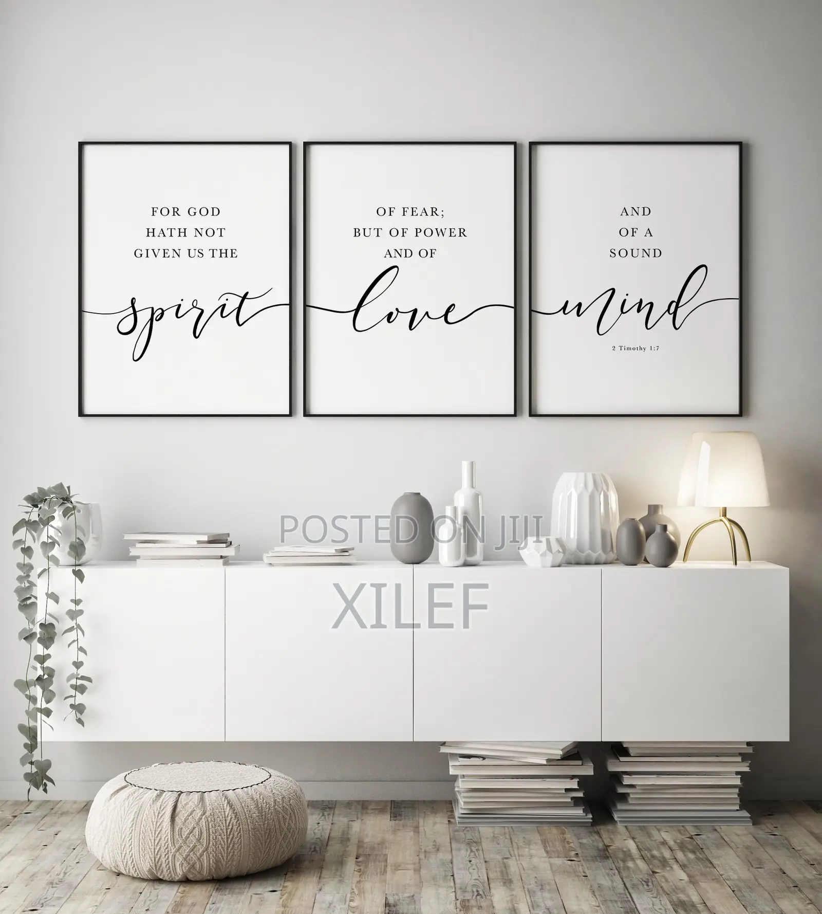 Trio Bible Verse Wall Art for Christians — All Glory to God