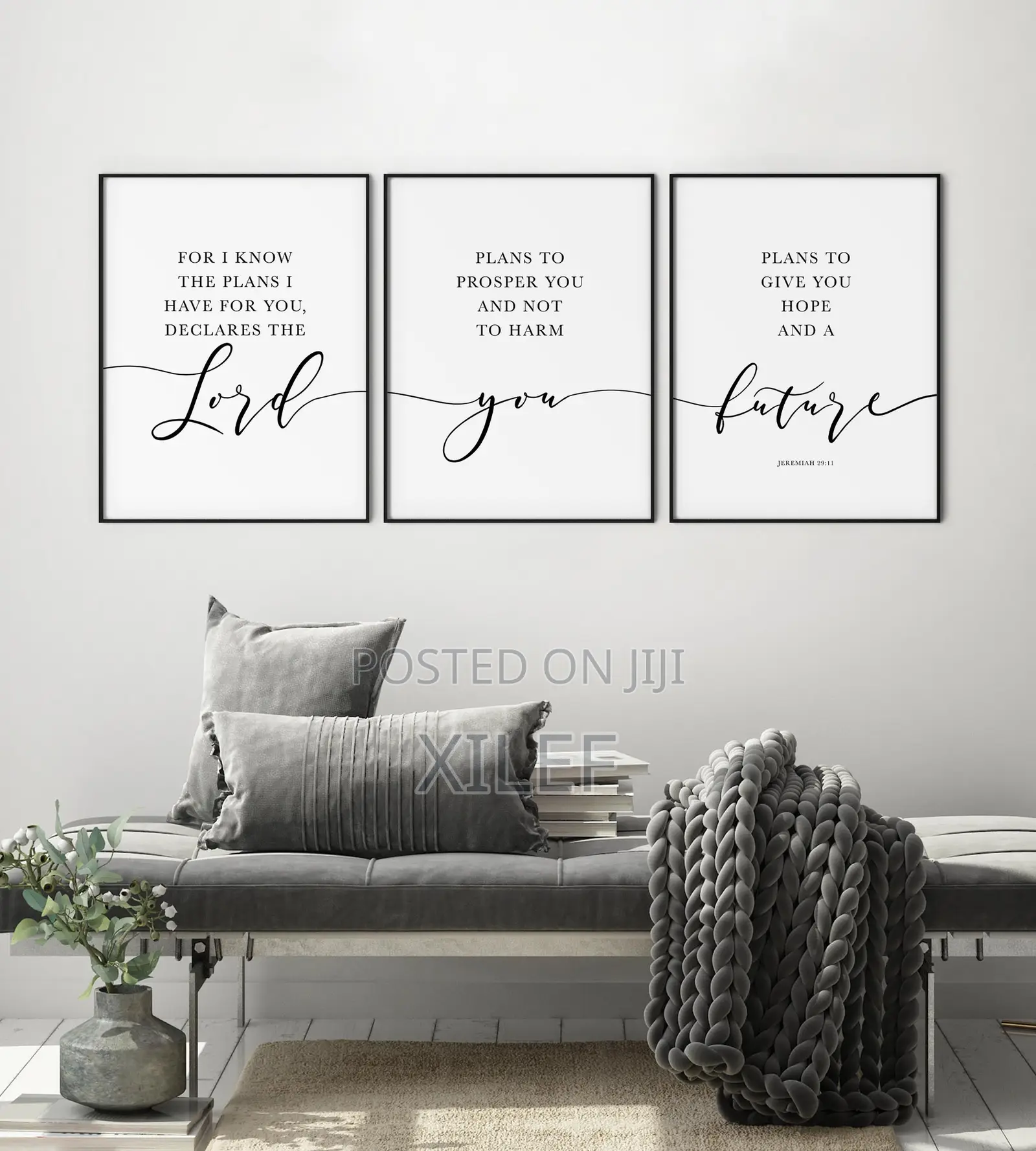 Trio Bible Verse Wall Art for Christians — All Glory to God