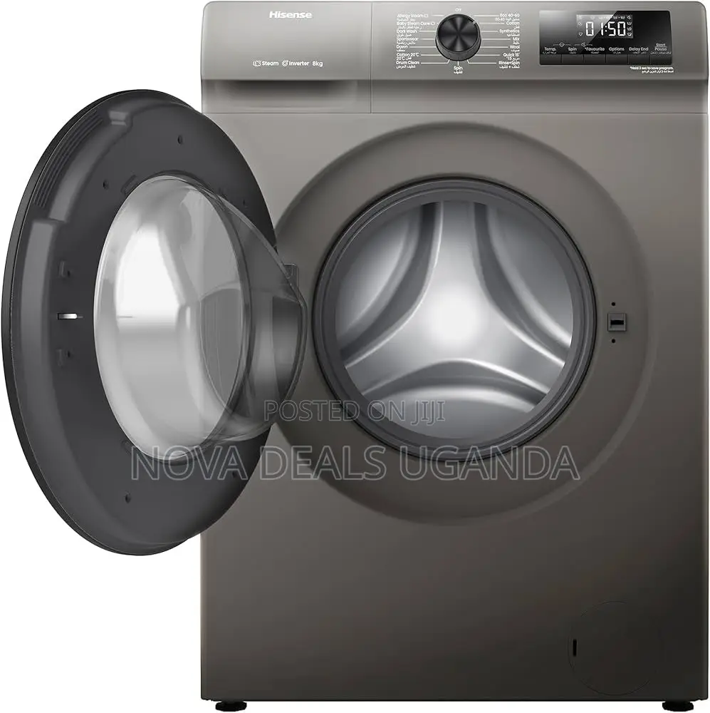 Hisense 8 Kg Front Load Steam Wash Washing Machine, Inverter Motor