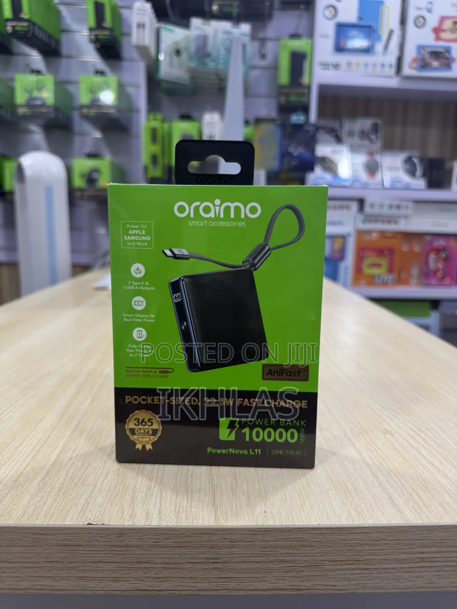 Oraimo Powerbank Powernova L11 Opb-7103c 10000mah Portable Powerbank