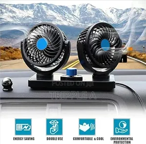 Dual Head Car Fans 12v Electric Auto Cooling Fan