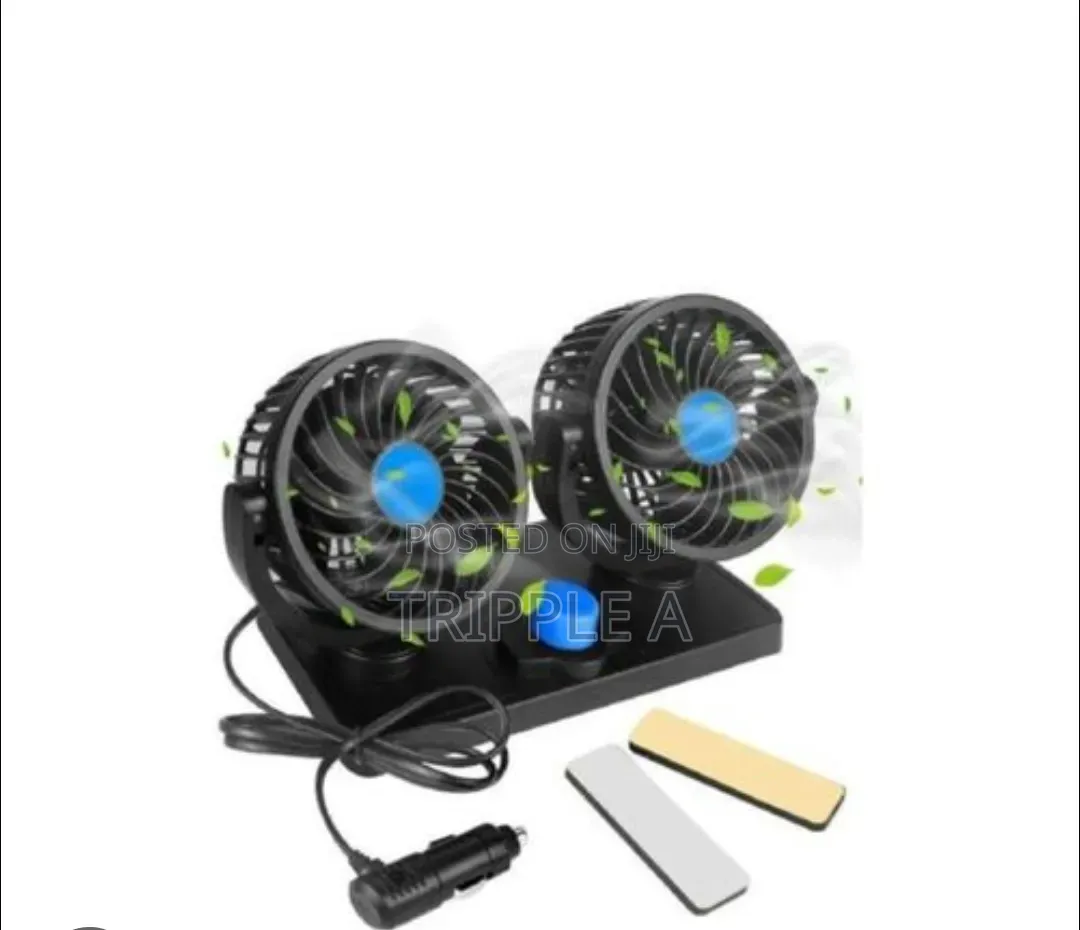 Dual Head Car Fans 12v Electric Auto Cooling Fan