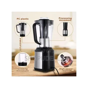 Winning Star 3 in 1 1.5l Blender Juicer Food Processor - Black Silver
