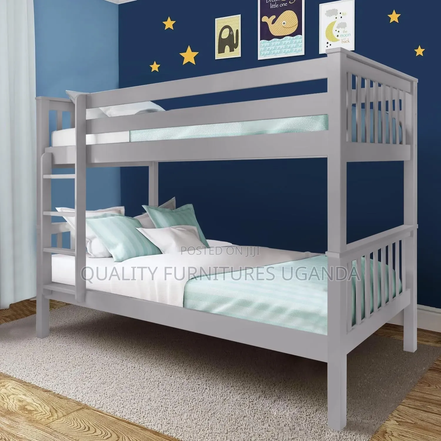4x6 Gray Wooden Decker Bed
