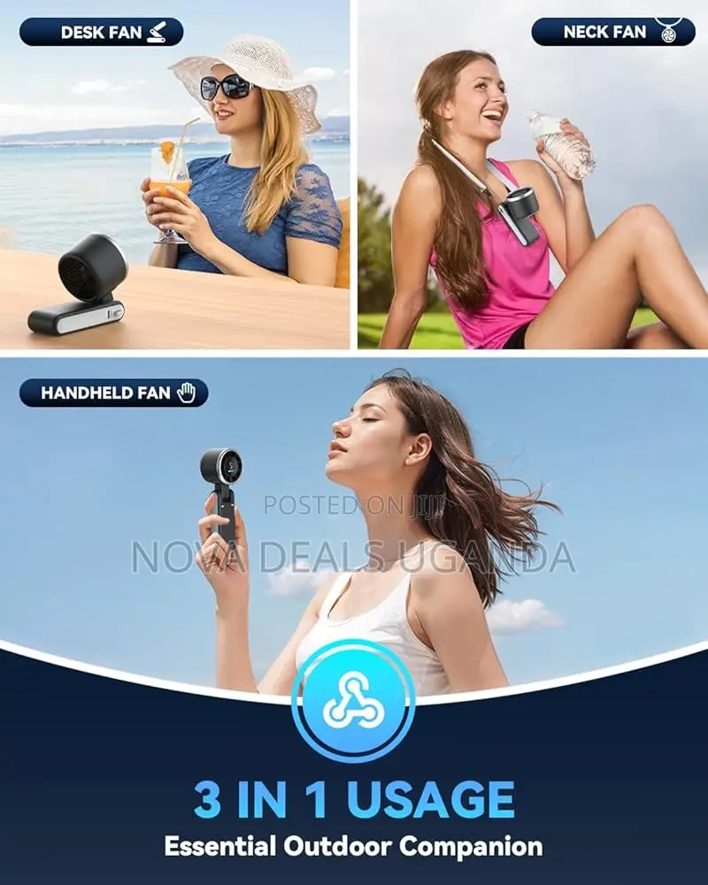 N607 3-in-1 Portable Handheld Rechargeable Turbo Fan -Led Display