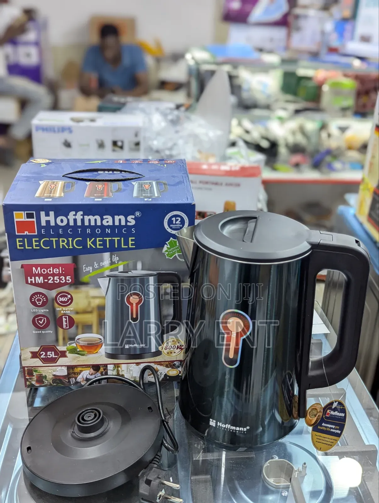 Hoffman's 2.5l Electric Kettle 1800w – Brand New Stainless