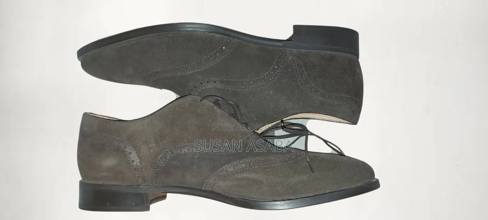Suede Brogue Oxford Shoes