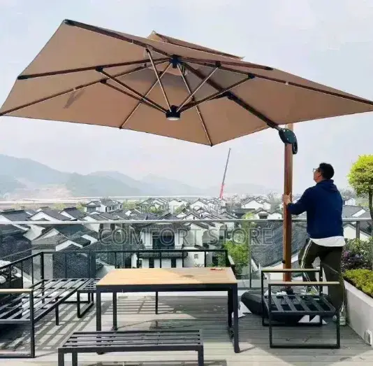 Adjustable Water Proof Aluminum Steel Metal Umbrella Outdoor Garden