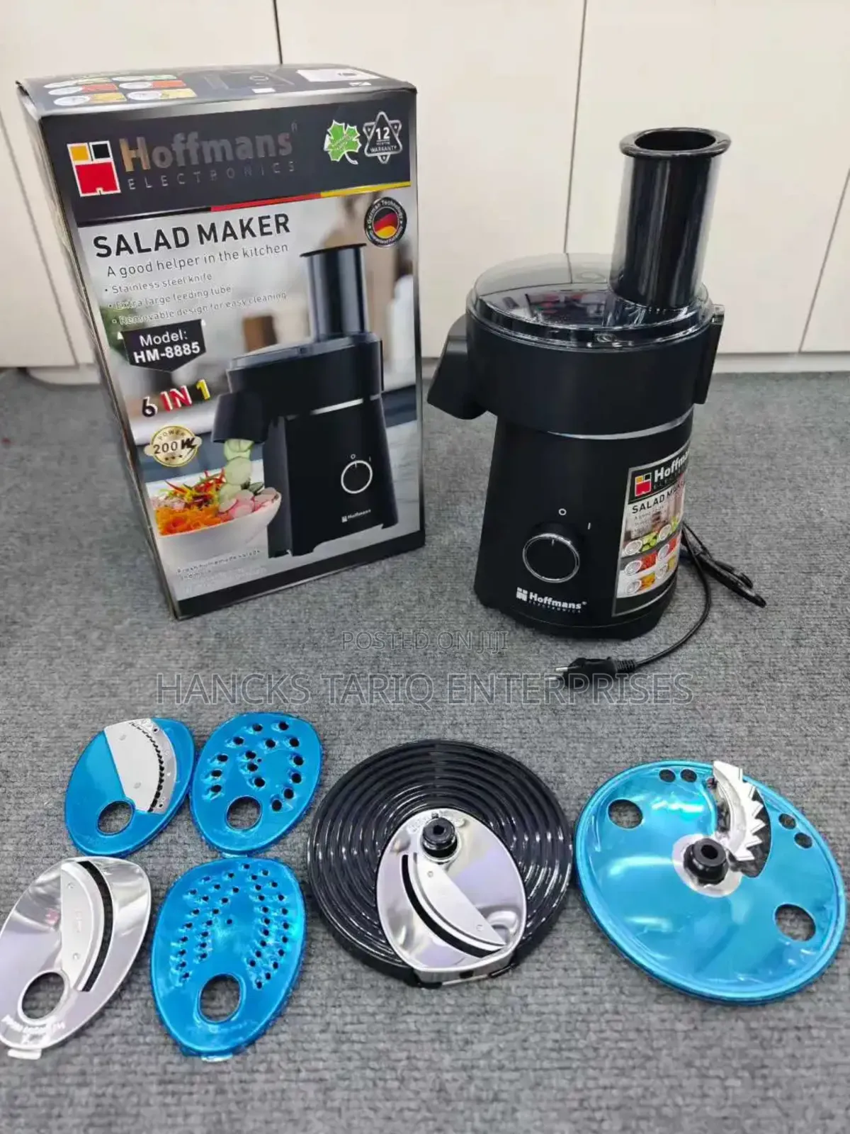 Hoffmans Electric Salad Maker – Multi-Blade Food Processor