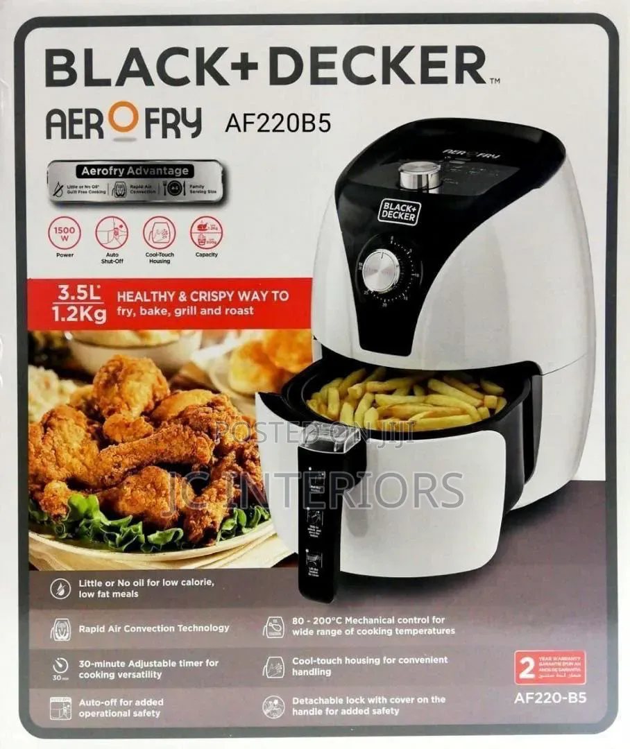 Black + Decker Oven Aerofry - Air Fryer 3.5l / 1.2 Kg