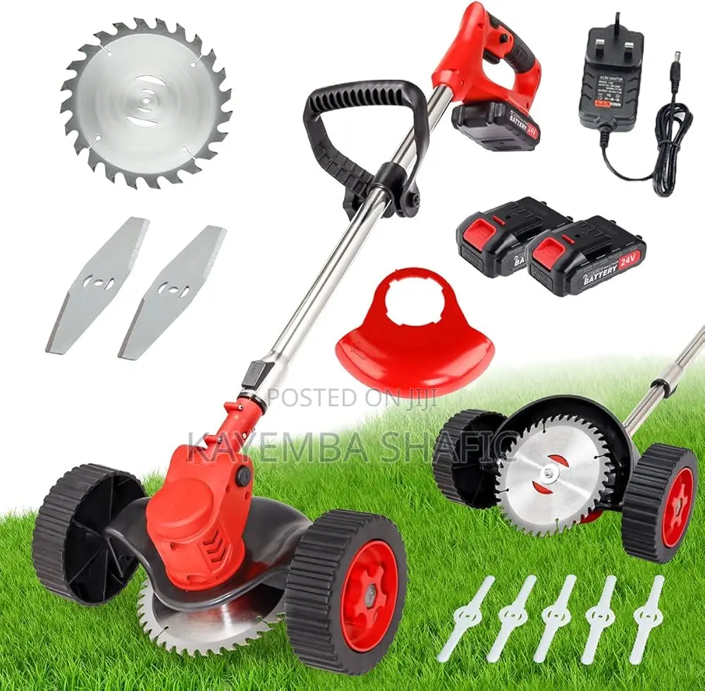 3-in-1 Cordless Electric Grass Trimmer Lawn Mower With Wheels.