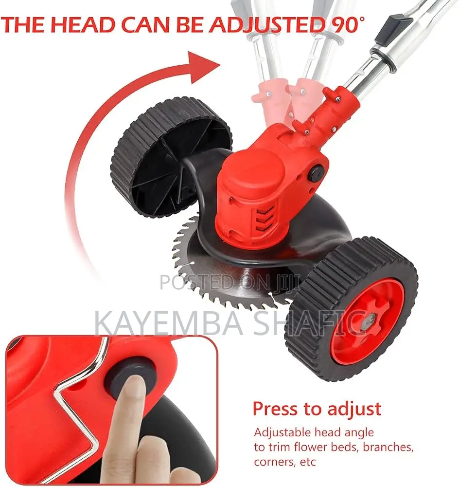 3-in-1 Cordless Electric Grass Trimmer Lawn Mower With Wheels.