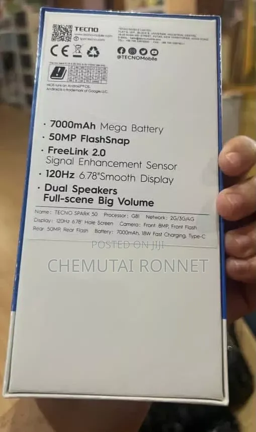 New Tecno Spark 50 128 GB Silver