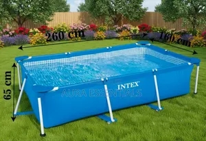 2.6m X 1.6m X 65cm Rectangular Steel Frame Intex Swimming Pool