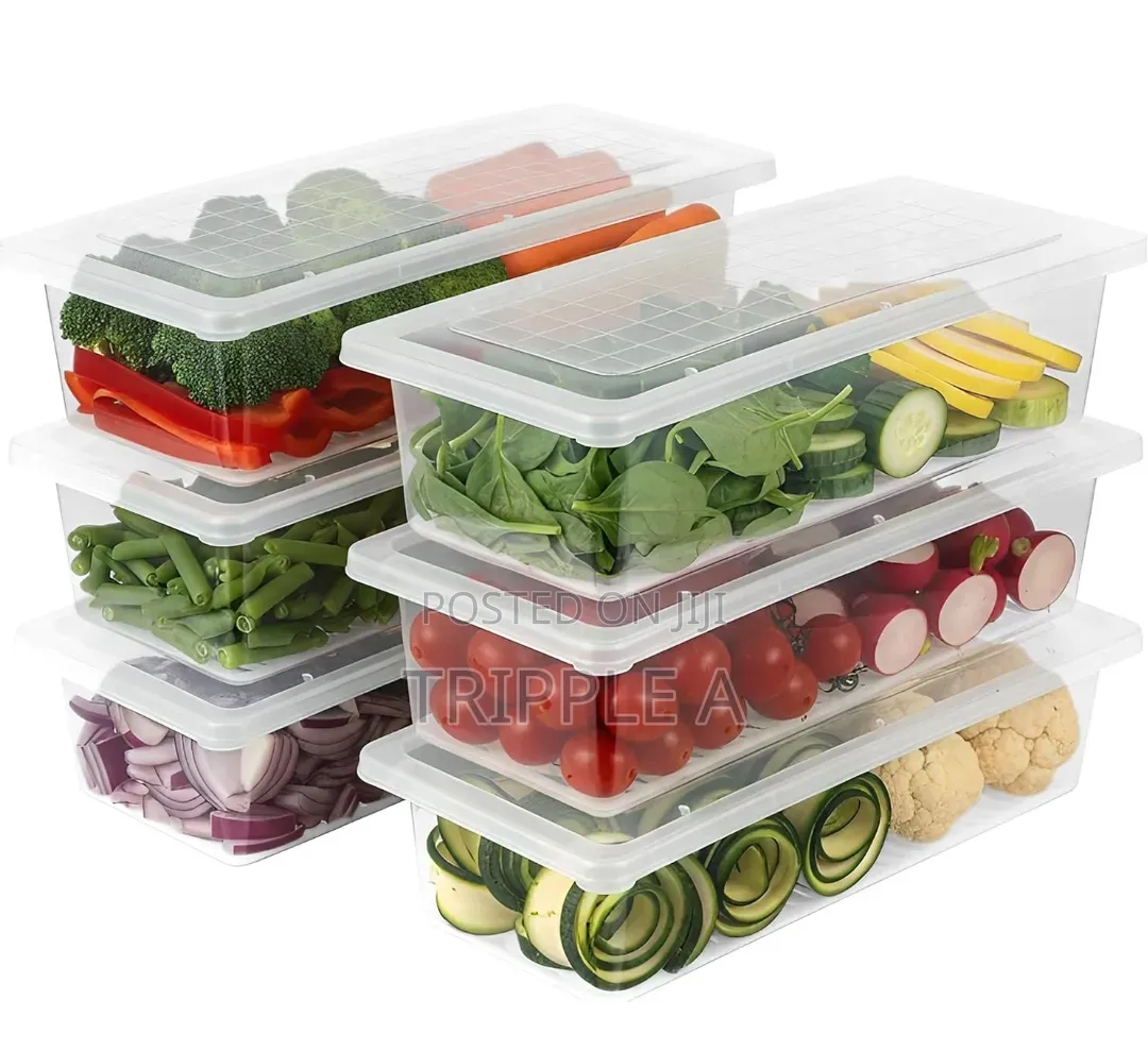 Stackable Kitchen Fridge Drawer Organizer Storage