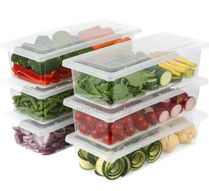 Stackable Kitchen Fridge Drawer Organizer Storage