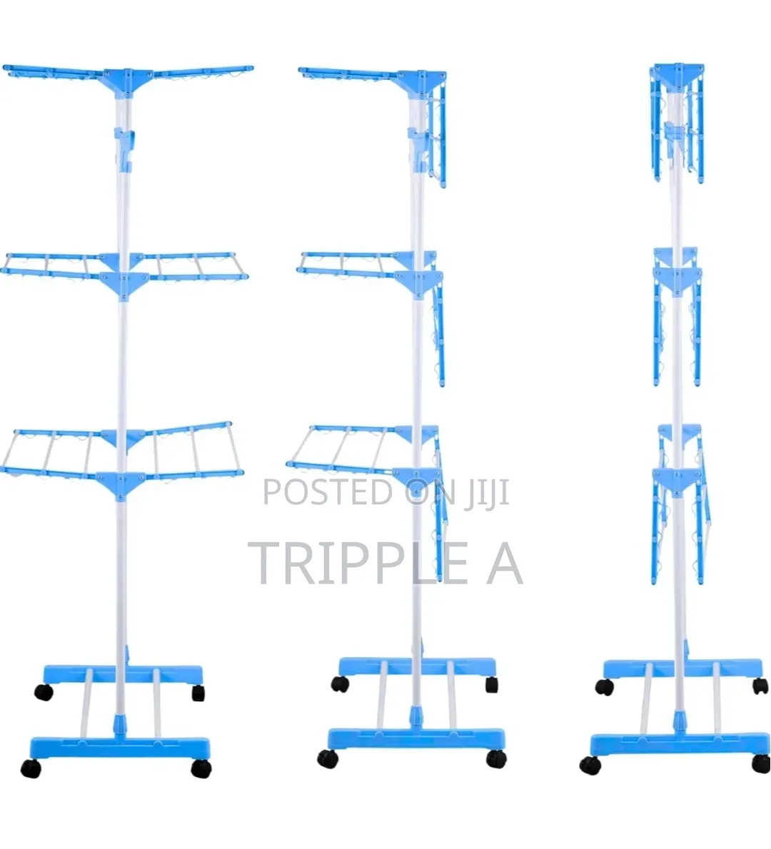 Folding Heavy Duty Outdoor Three Layer Clothes Rack