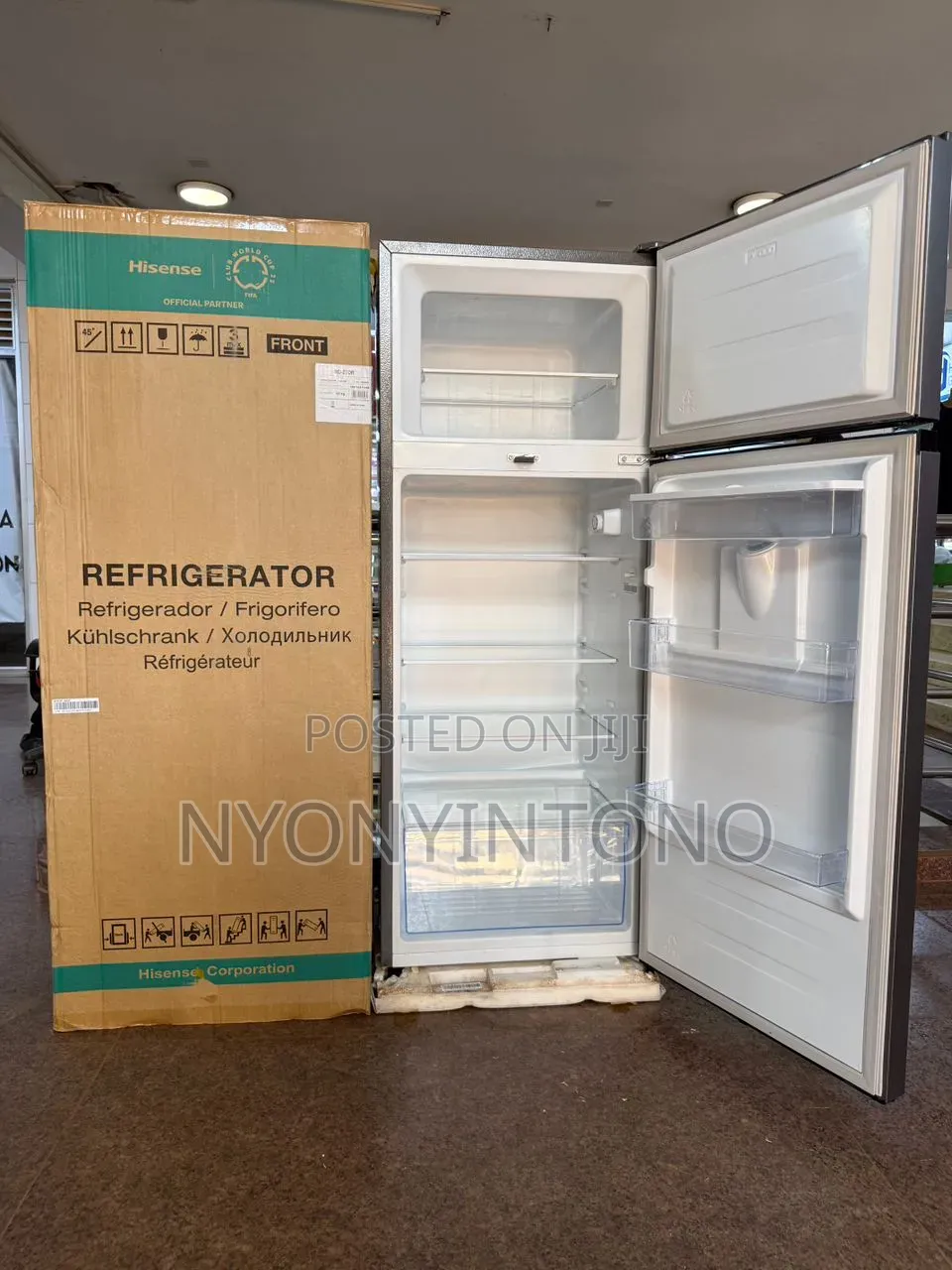 Hisense 270litres Double Door Fridge With Water Dispenser