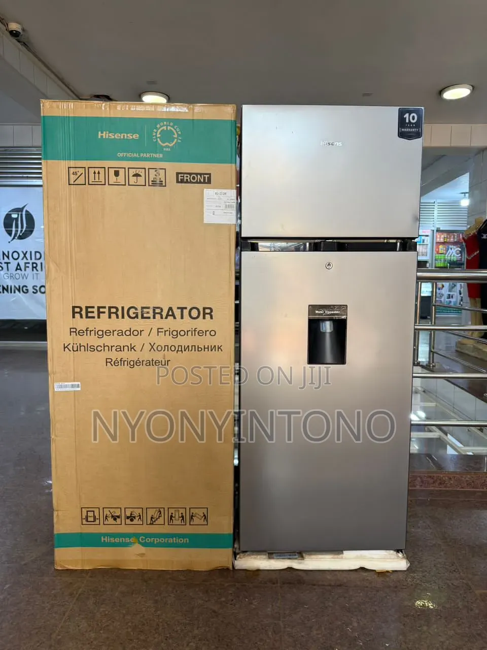 Hisense 270litres Double Door Fridge With Water Dispenser