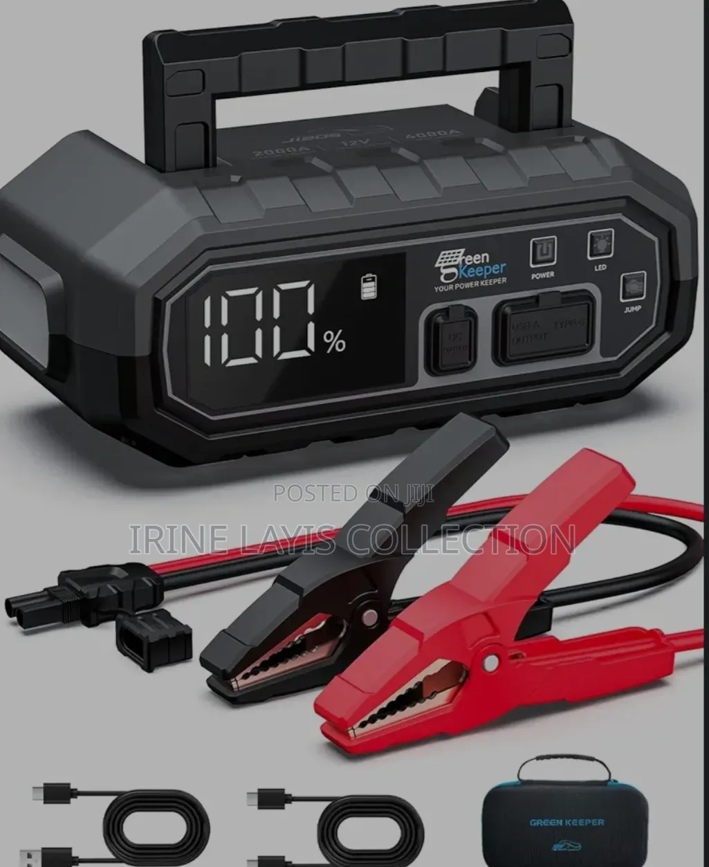 12v 4-in-1 Portable Car Jump Starter and Air Compressor.