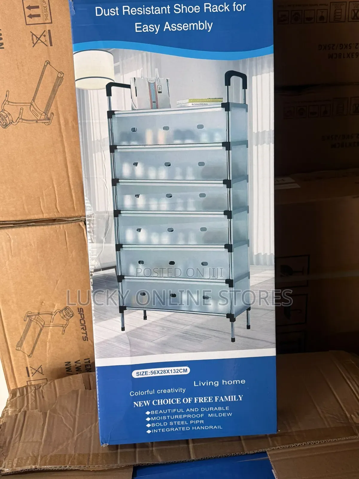 6 Tier Portable Dust Proof Shoe Rack