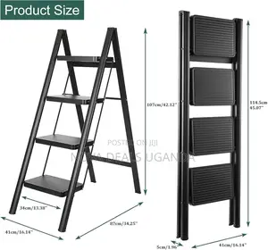 4step Ladder Folding Step Stool Kitchen/Closet Ladder For Adults/Kids,