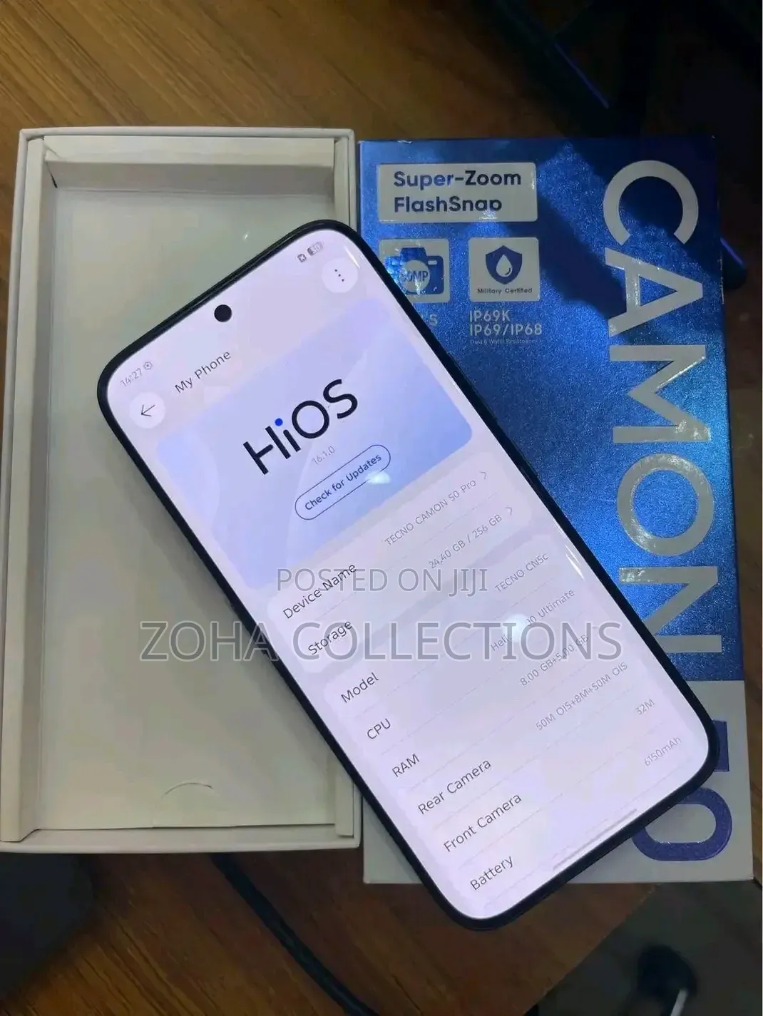 New Tecno Camon 50 256 GB Black