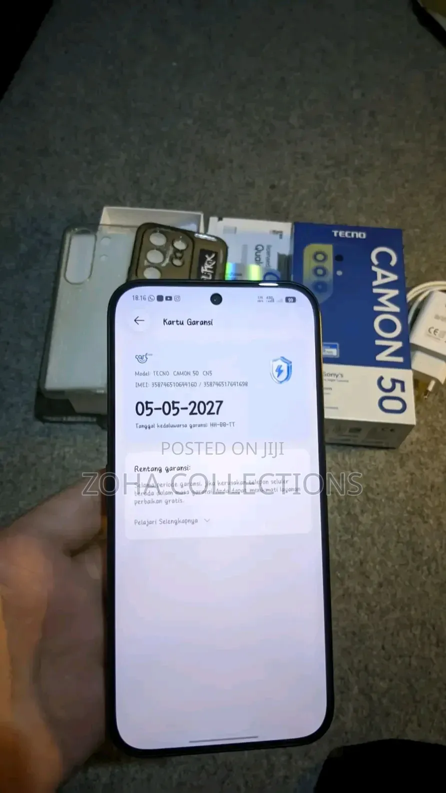 New Tecno Camon 50 256 GB Gray