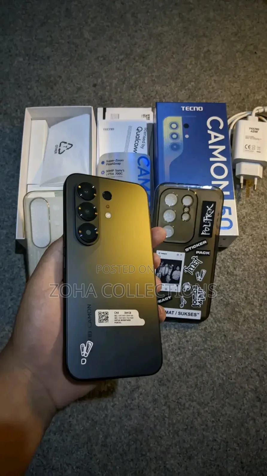 New Tecno Camon 50 256 GB Gray