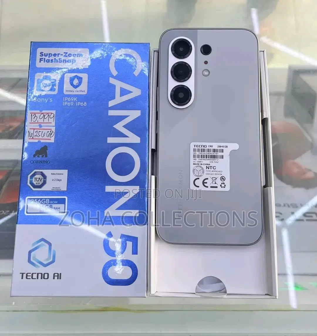 New Tecno Camon 50 256 GB Gray